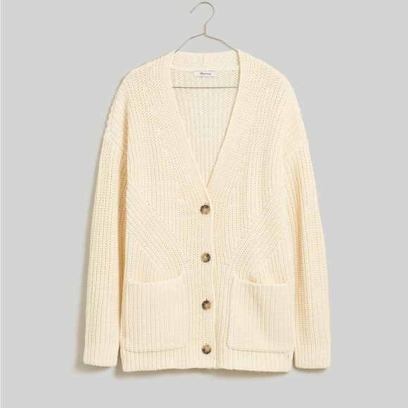 Madewell Textural-Stitch V-Neck Cardigan Sweater XXS - Picture 4 of 8